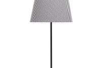 1 Light Round Base Table Lamp With Back White Striped Shade pertaining to sizing 1000 X 1000