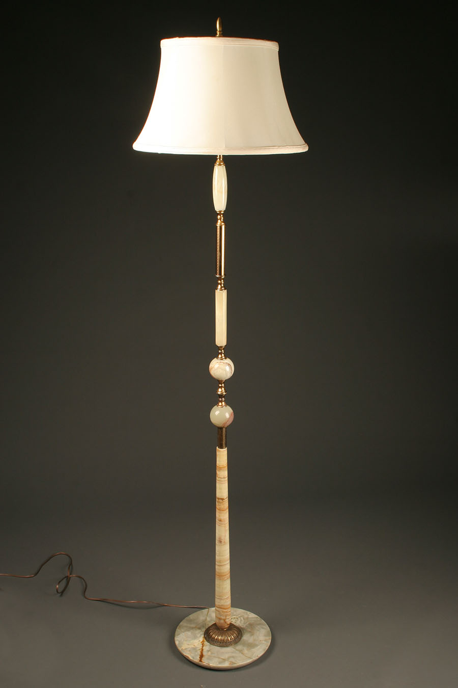 1920s Onyx And Brass Danish Floor Lamp pertaining to measurements 900 X 1350