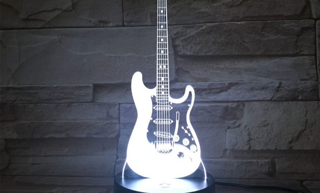 1pc Creative 3d Light Electric Guitar Model Illusion 3d Lamp Led 7 in size 1100 X 1100