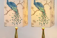 2 Peacock Lampshades Gina Lillycrop Designs throughout sizing 1024 X 1024