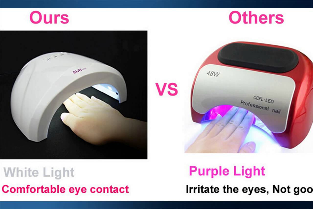 48w While Light Led Nail Lamp Curing All Uv Gels Led Gelsbuilder intended for dimensions 1280 X 854