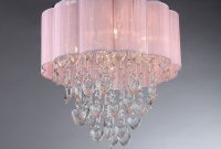 6 Light Crystal Ceiling Light With Round Pink Shade Dk Ss007 with regard to size 1200 X 1200