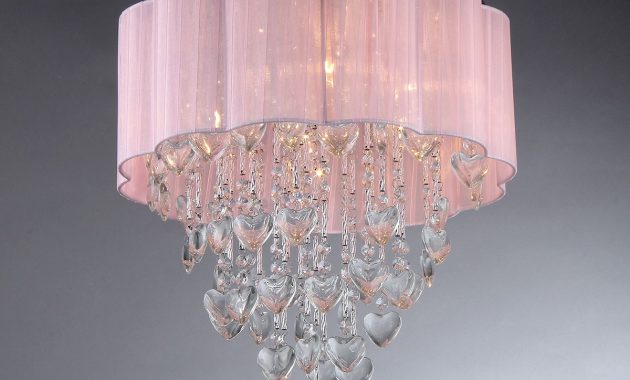 6 Light Crystal Ceiling Light With Round Pink Shade Dk Ss007 with regard to size 1200 X 1200