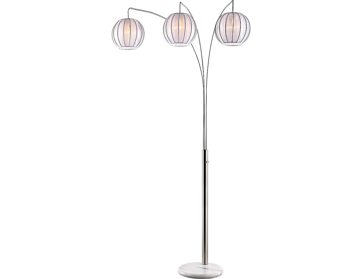 87 H 3 Light Lantern Arc Brushed Steel Floor Lamp 105404 The with size 1200 X 925