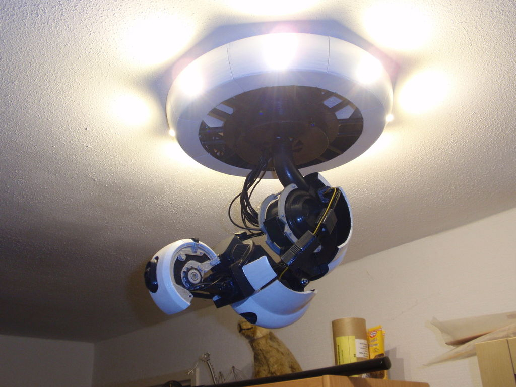 A Fully 3d Printable Glados Robotic Ceiling Arm Lamp 11 Steps With pertaining to measurements 1024 X 768