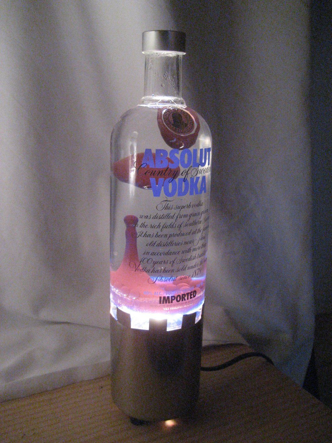 Absolut Vodka Lava Light Lamp 750 Ml inside proportions 1056 X 1408