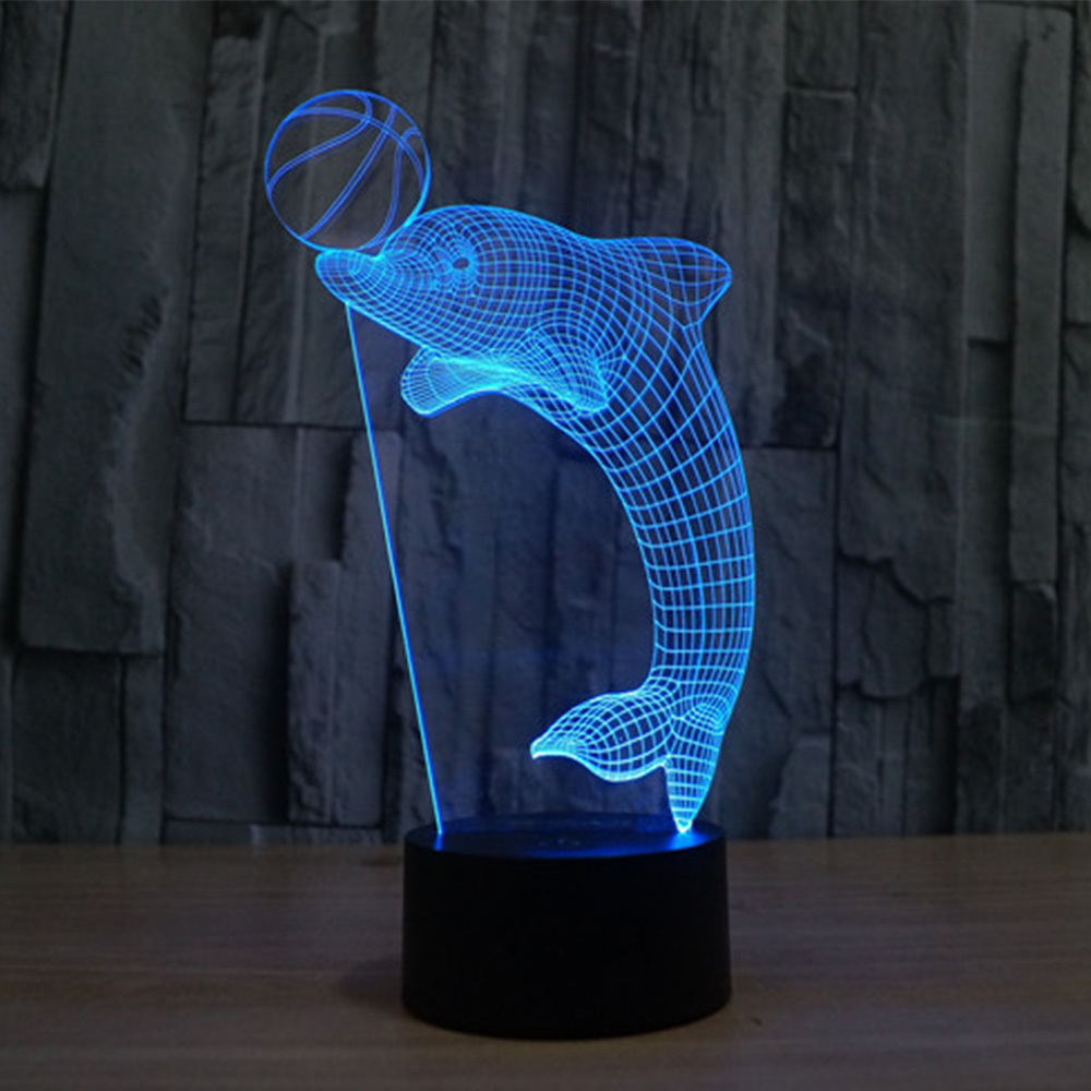 Acrylic 3d Lamp Led Lava Lamp Night Light 7colors Change Dolphin with regard to dimensions 1000 X 1000