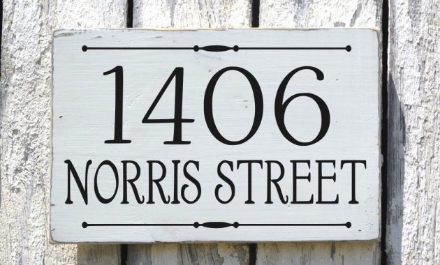 Address Plaque Custom House Numbers Sign Painted Personalized intended for measurements 1058 X 805