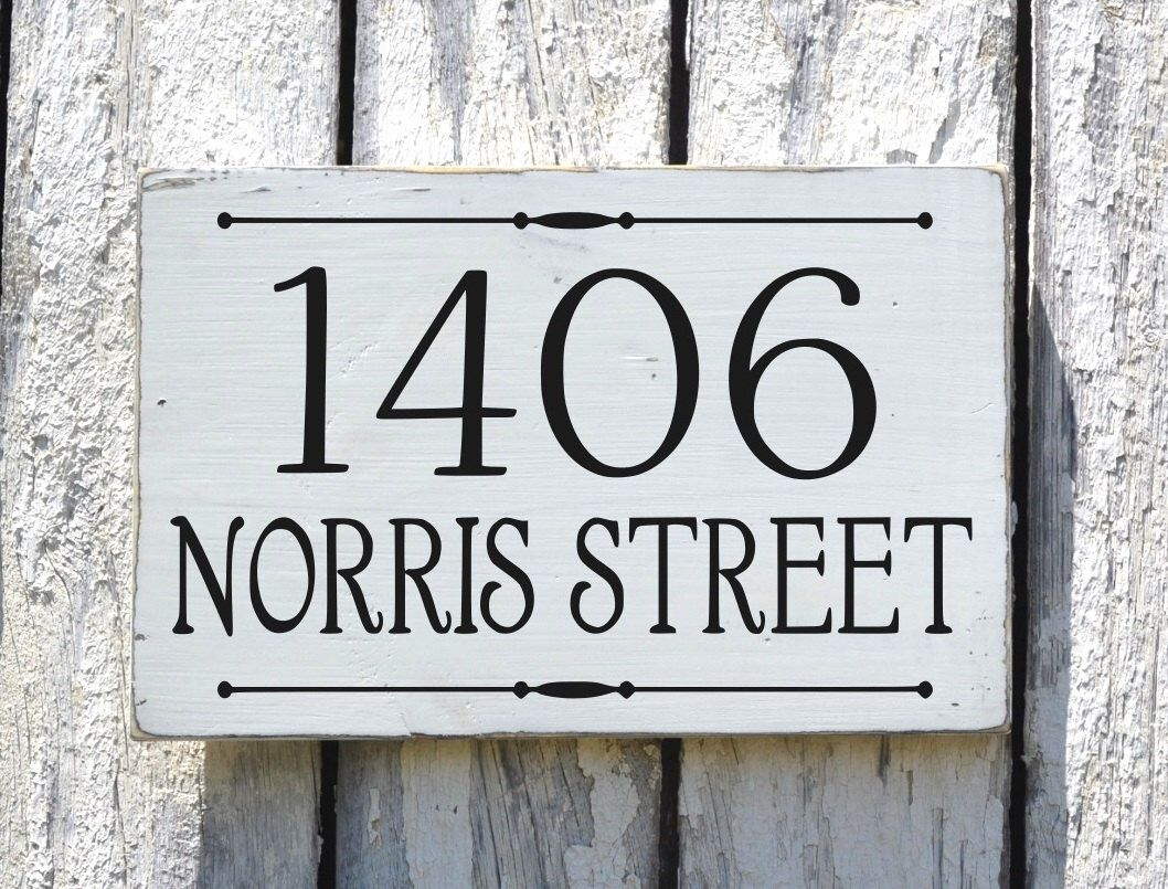 Address Plaque Custom House Numbers Sign Painted Personalized intended for measurements 1058 X 805