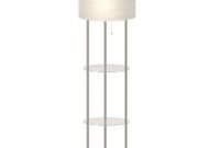 Adesso 61 In Shelf Floor Lamp With Glass Shelves Af42889 The Home regarding proportions 1000 X 1000