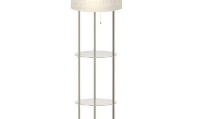 Adesso 61 In Shelf Floor Lamp With Glass Shelves Af42889 The Home regarding proportions 1000 X 1000