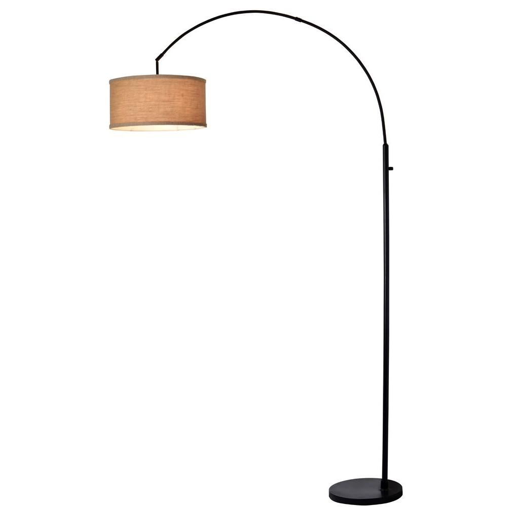 Adesso 78 In Arc Floor Lamp With Burlap Shade Af42006ab The Home in size 1000 X 1000