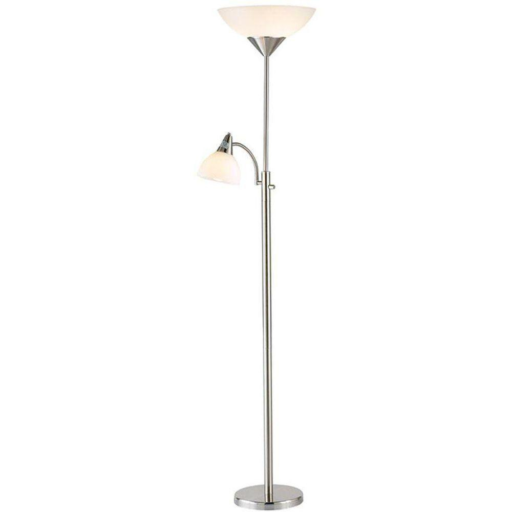 Adesso Piedmont 71 In Satin Steel Combo Floor Lamp 7202 22 The throughout sizing 1000 X 1000