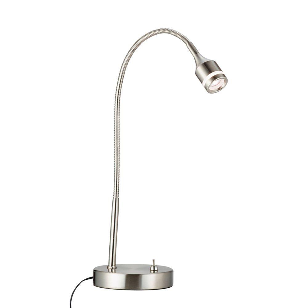 Adesso Prospect 18 In Satin Steel Led Desk Lamp 3218 22 The Home throughout measurements 1000 X 1000