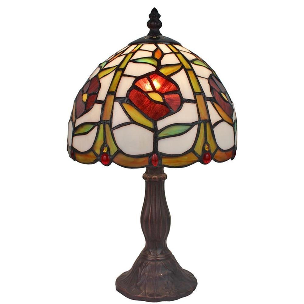 Amora Lighting 145 In Tiffany Style Floral Mini Table Lamp throughout dimensions 1000 X 1000