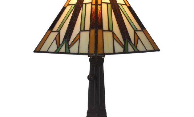 Amora Lighting Tiffany Style Mission Mini Table Lamp Mission Style in measurements 1000 X 1000