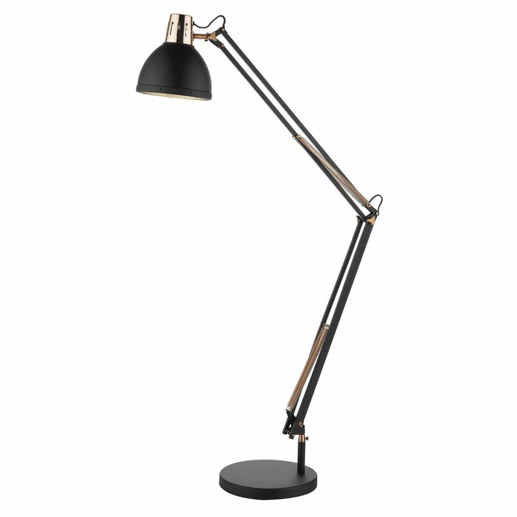 Anglepoise Style Floor Lamp Matt Black Copper Lightbox for measurements 1024 X 1024