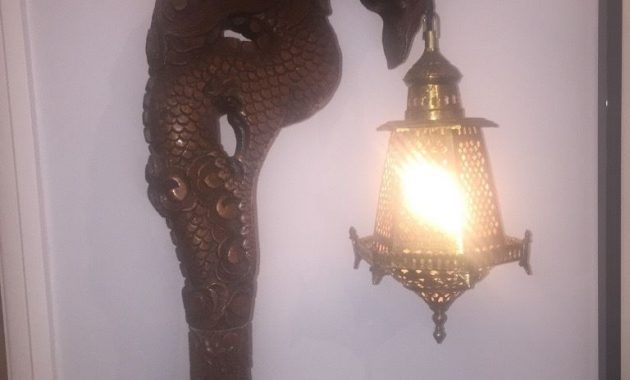 Antique Chinese Dragon Head Carved Wooden Floor Standing Lightlamp intended for proportions 768 X 1024