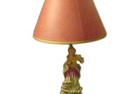 Antique Porcelain Lady Lamp With Rust Colored Lamp Shade You Light inside size 1500 X 1500