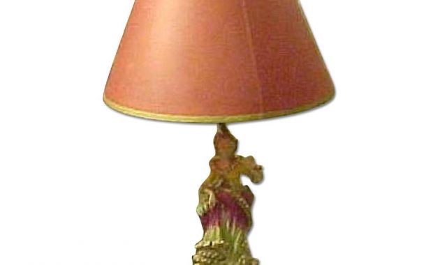 Antique Porcelain Lady Lamp With Rust Colored Lamp Shade You Light inside size 1500 X 1500