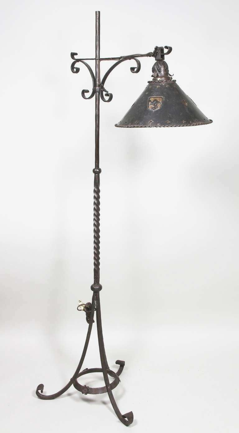 Antique Wrought Iron Floor Lamps Contemporary Adjustable Wallpaper within size 768 X 1391