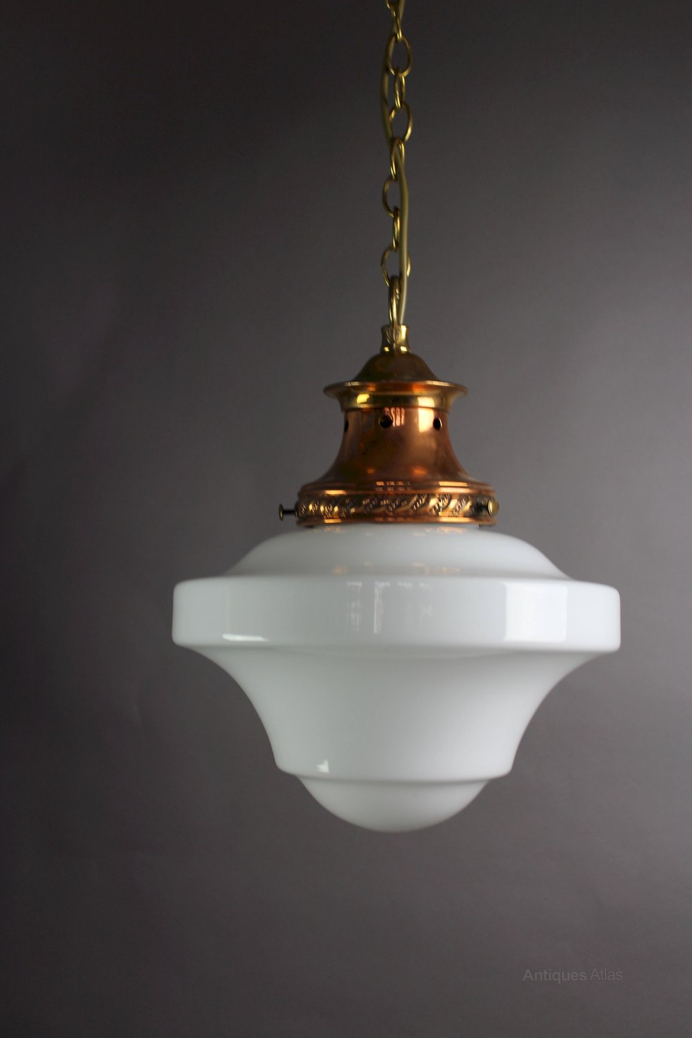 Antiques Atlas Edwardian Pendant Light With Milk Shade pertaining to sizing 1000 X 1500