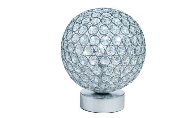 Arclite 9 In Crystal Battery Operated Table Lamp With Crystals pertaining to proportions 1000 X 1000