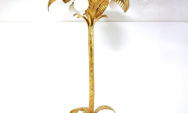 Areaneo Stunning 70s Metal Palmtree Floor Lamp Hollywood Regency throughout dimensions 850 X 996