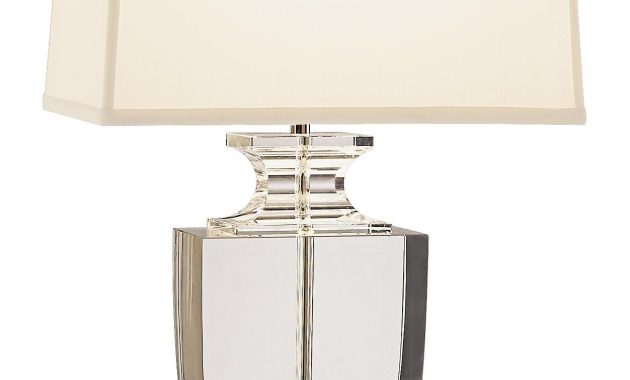Artemis Clear Lead Crystal Table Lamp With Off White Shade with regard to size 1252 X 1969
