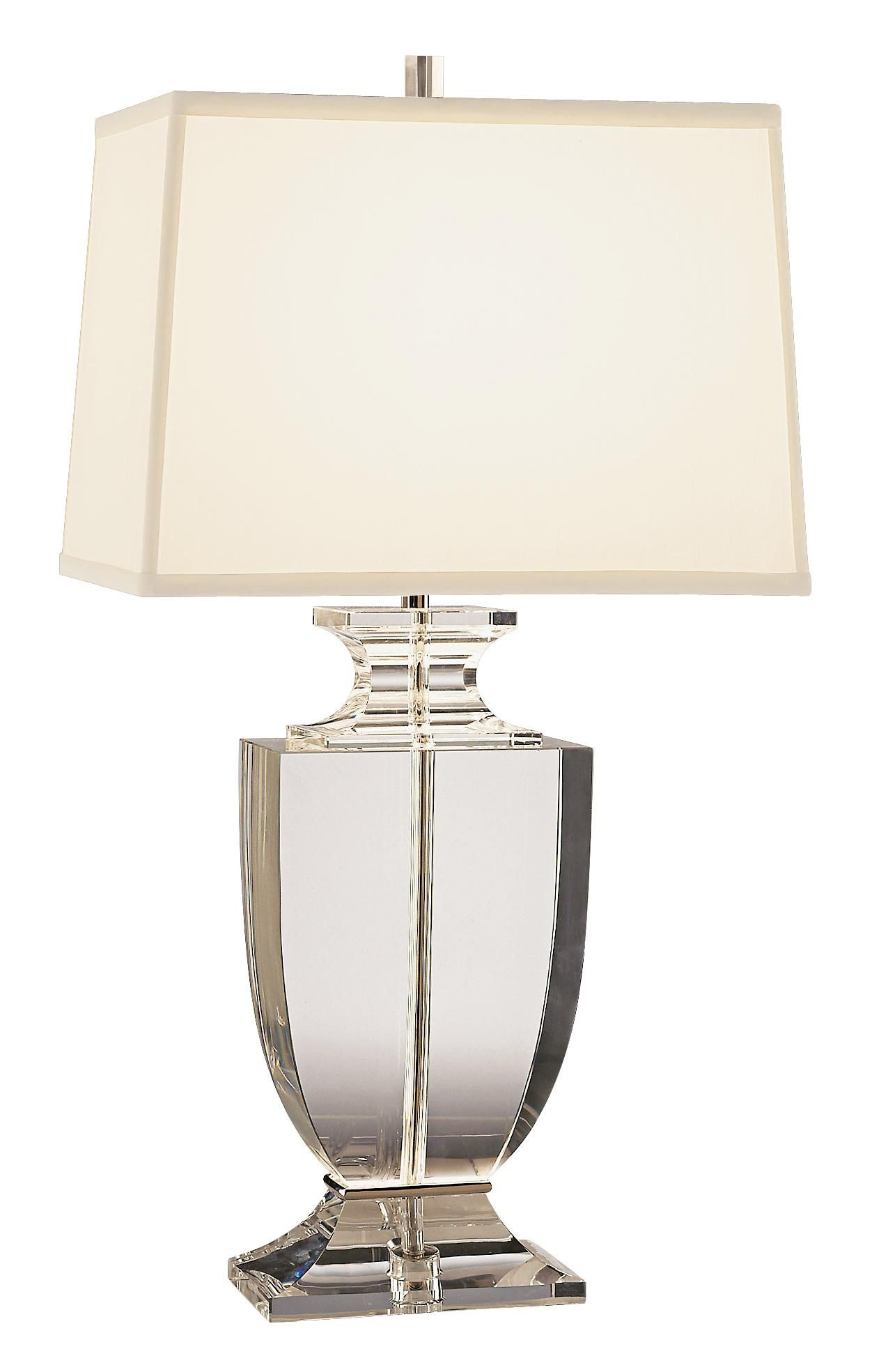 Artemis Clear Lead Crystal Table Lamp With Off White Shade with regard to size 1252 X 1969