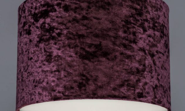 Aubergine Crushed Velvet Effect Drum Lampshade Quirk throughout measurements 1024 X 1024