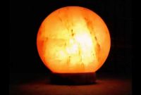 Authentic Himalayan Salt Lamp Globe Shape On A Rosewood Base throughout dimensions 1280 X 720