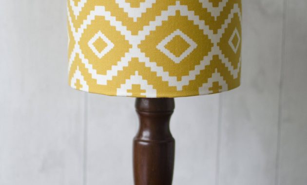 Aztec Lampshade Saffron Yellow Aztec Nursery Drum Lampshade 30cm in proportions 1987 X 3000