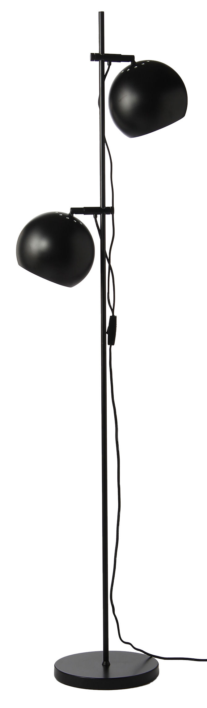 Ball Double Floor Lamp H 160 Cm Matt Black Frandsen Made In pertaining to sizing 670 X 2284