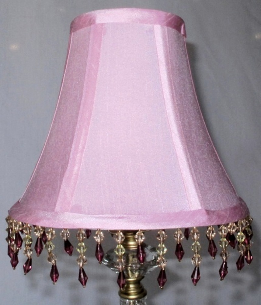 Beaded Fringe Pink Lamp Shade Lamp Shade Pro intended for measurements 858 X 1005