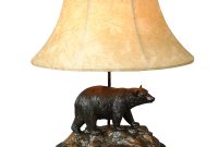 Black Bear And Rocks Sculpture Lamp in size 1000 X 1000