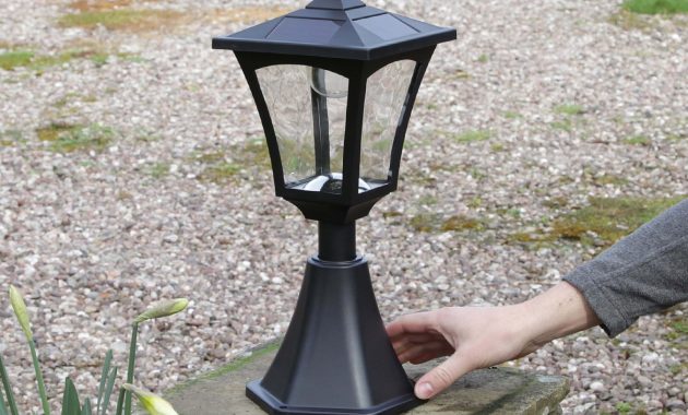 Black Solar Post Base Mount Light 42cm with size 4200 X 4200