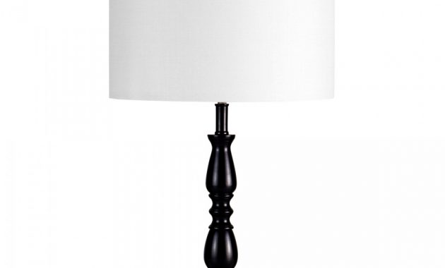 Black Spindle Table Lamp With White Drum Shade Iconic Lights regarding sizing 1200 X 1200