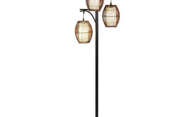 Black Triple Wicker Floor Lamp Floor Lamp Attic Rooms And Light with regard to dimensions 2048 X 2048