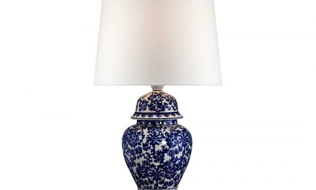 Blue And White Porcelain Temple Ginger Jar Table Lamp Decor Ideas within sizing 1050 X 808