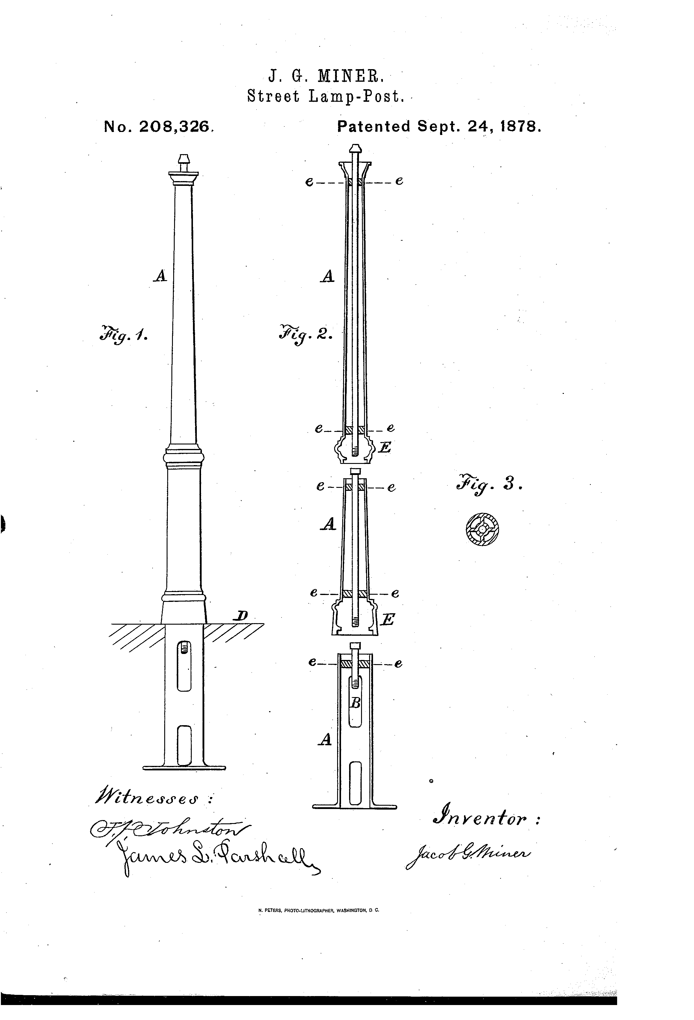 Brevet Us208326 Improvement In Street Lamp Posts Google Brevets intended for size 2320 X 3408