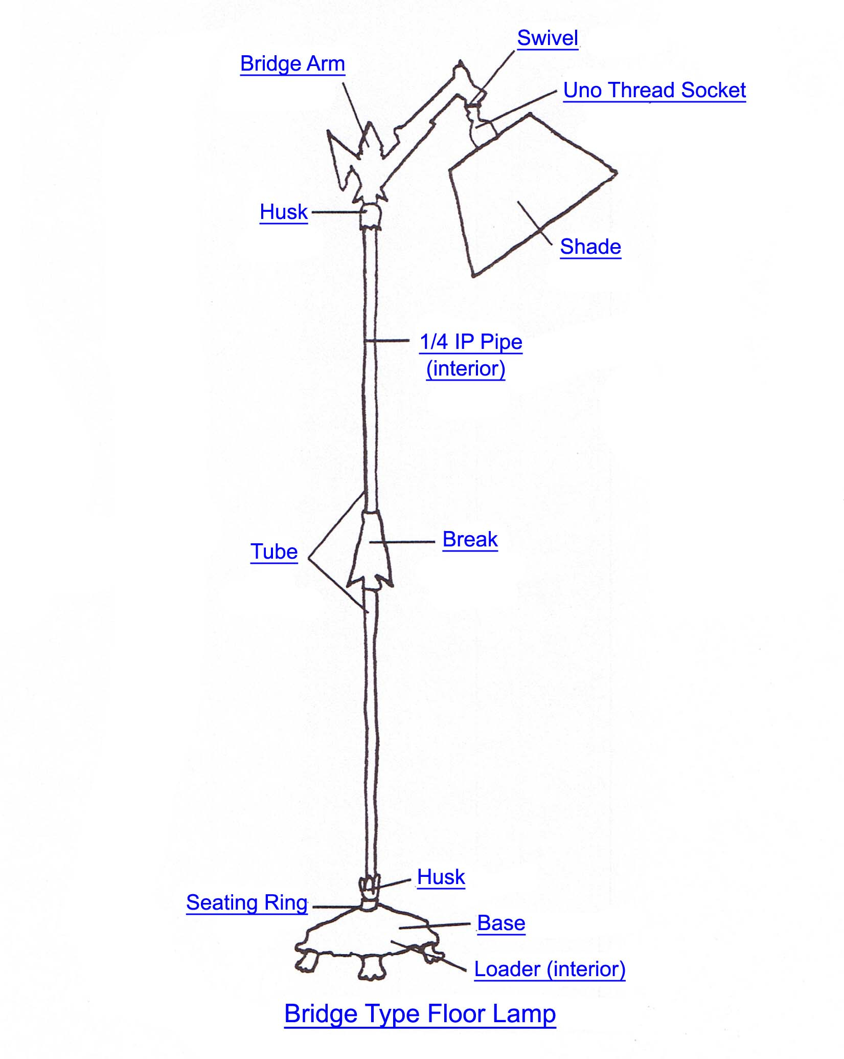 Bridge Floor Lamp Part Index intended for size 1651 X 2070