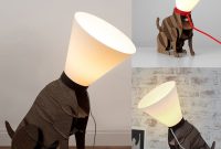 Brown Wooden Novelty Dog Cat Table Or Floor Lamp Animal Lights intended for dimensions 1000 X 1000