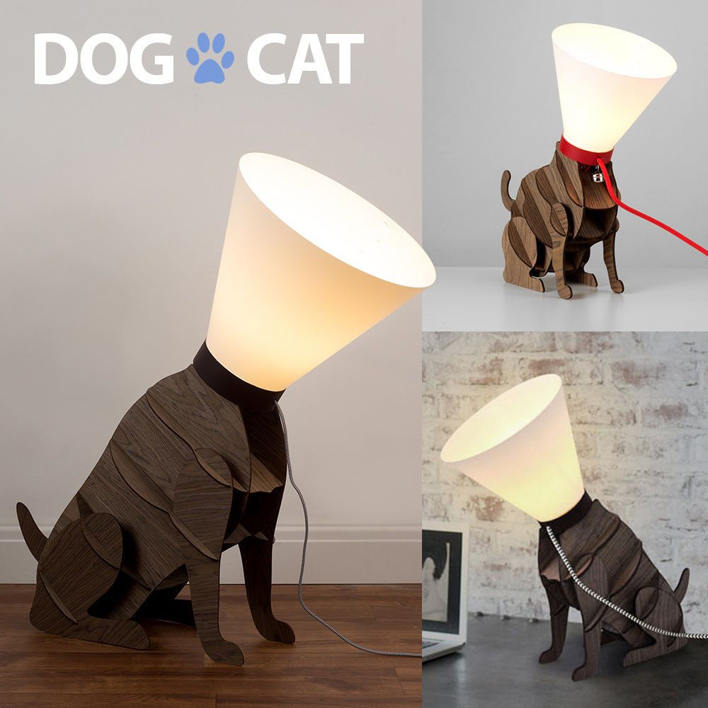 Brown Wooden Novelty Dog Cat Table Or Floor Lamp Animal Lights intended for dimensions 1000 X 1000