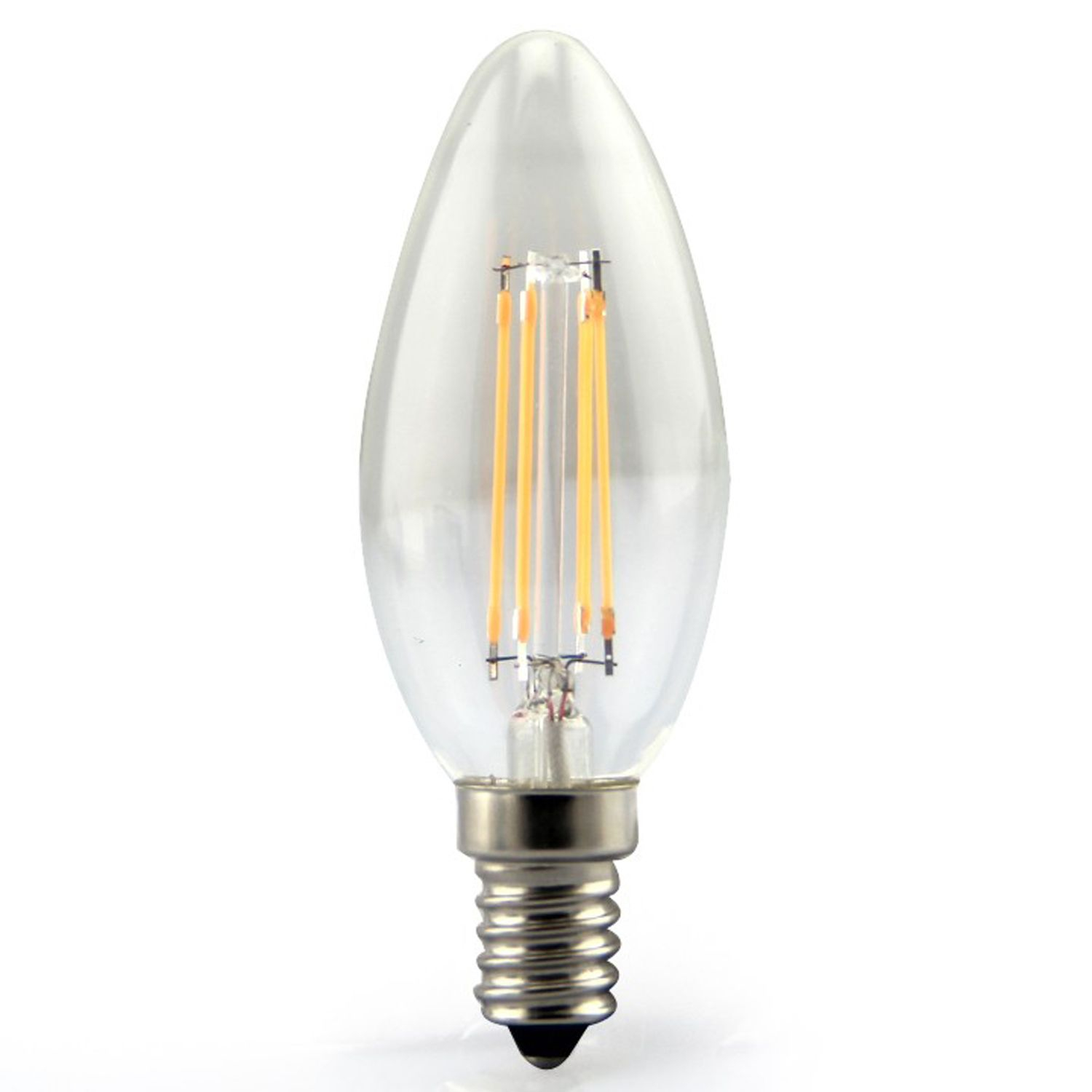 Candle Led Filament Bulb With Screw E14 Fitting Lightbulbs with regard to measurements 1500 X 1500