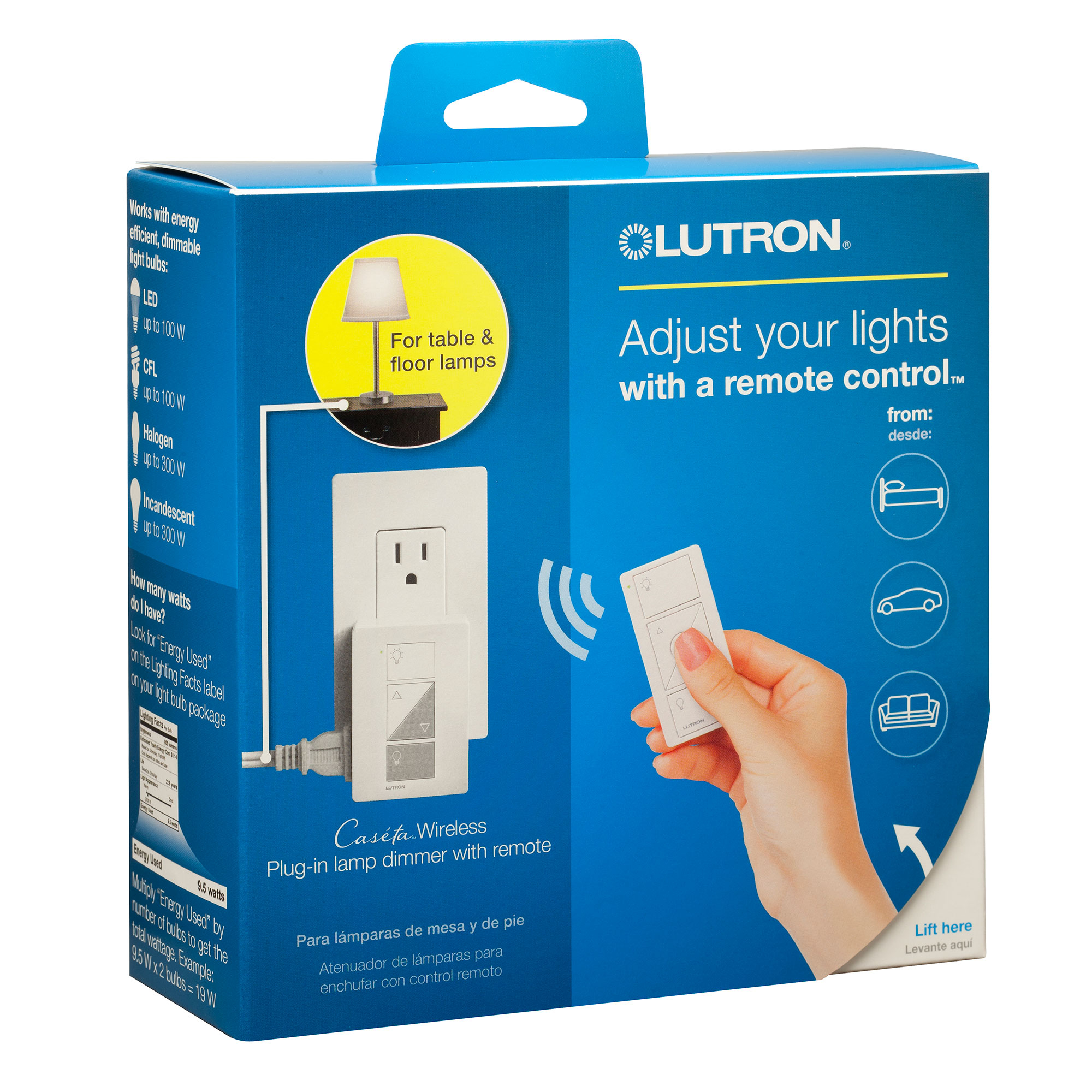 Caseta Plug In Lamp Dimmer With Pico Remote Control Kit Lutron for proportions 2000 X 2000
