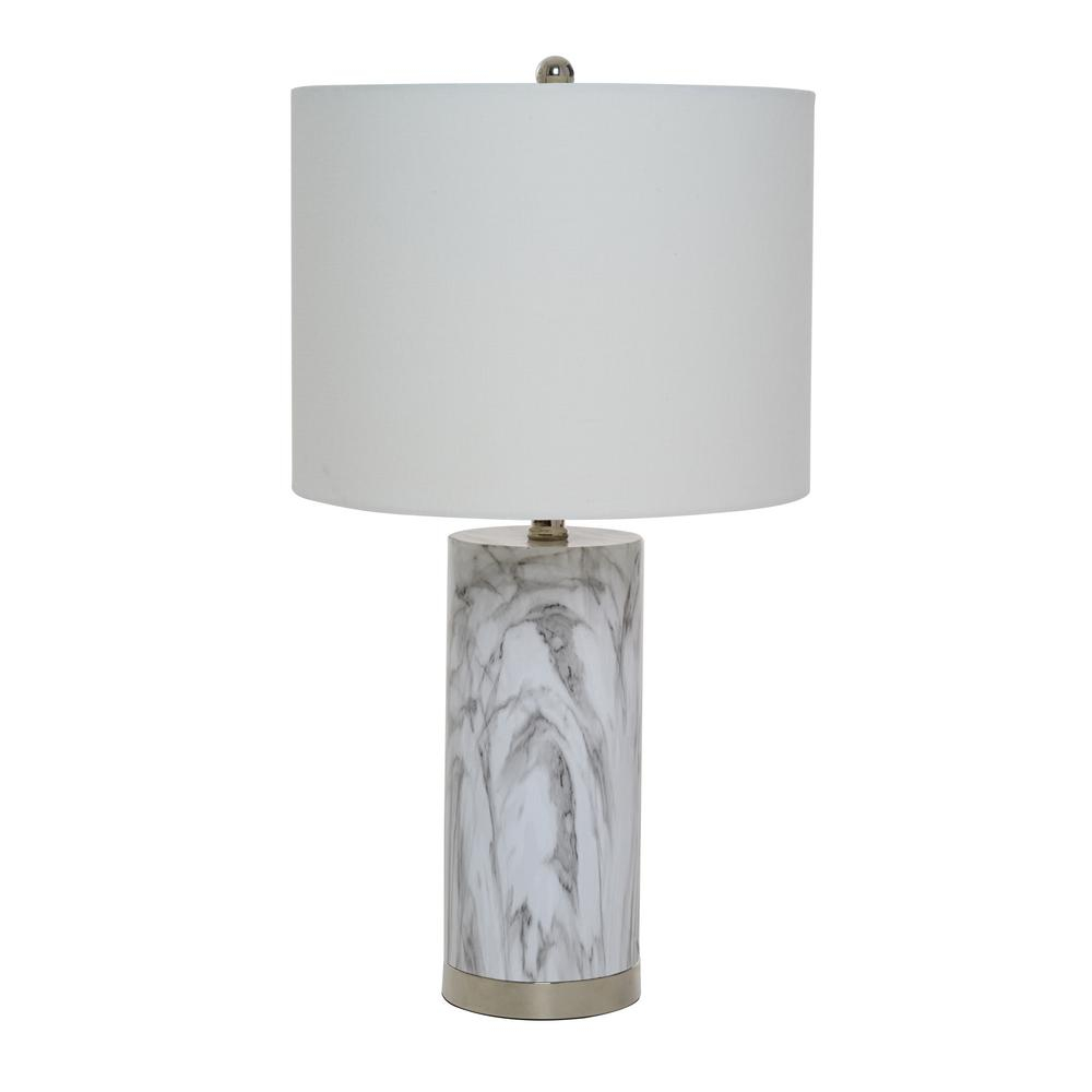 Catalina Lighting 245 In Marble Table Lamp With White Shade 20640 regarding dimensions 1000 X 1000