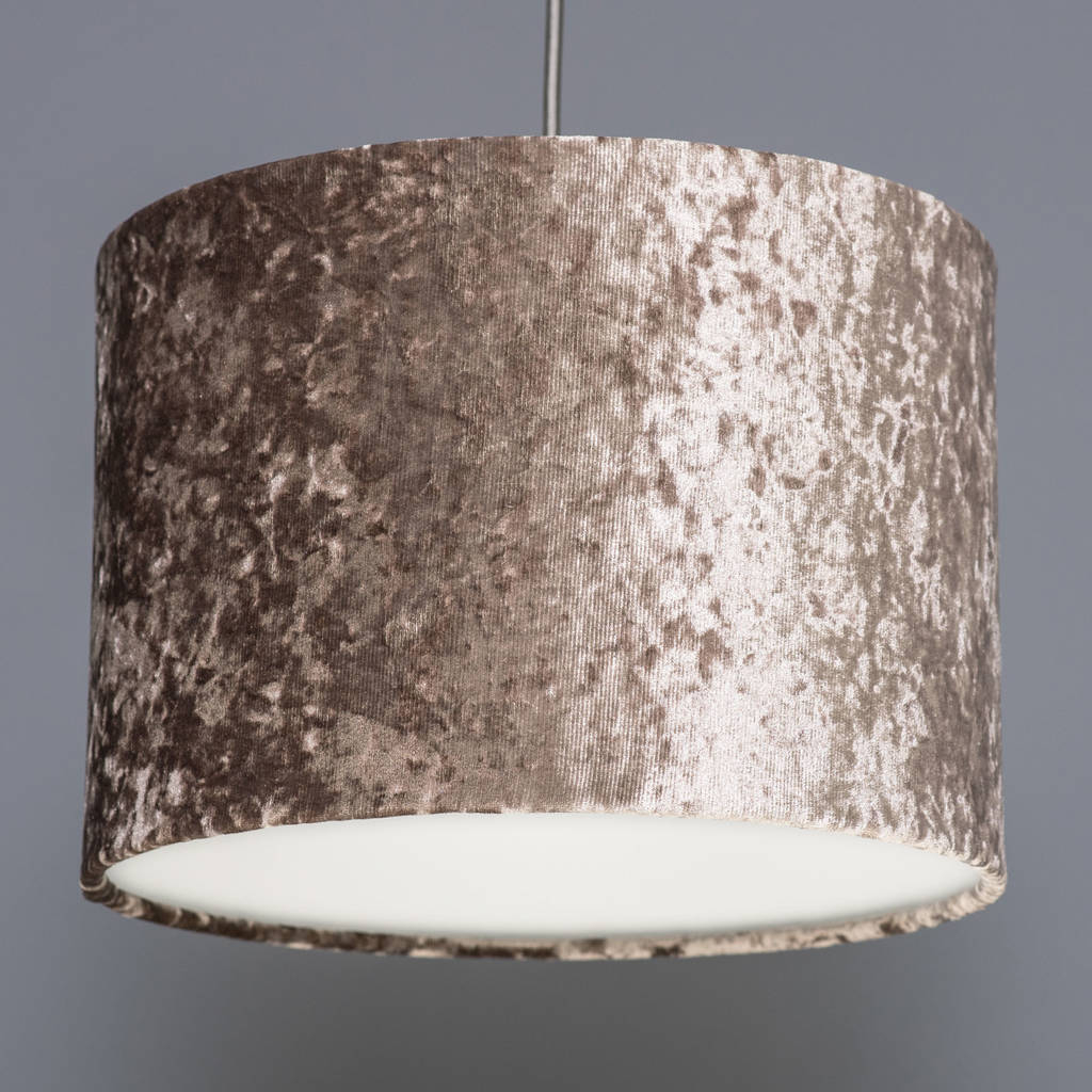 Champagne Crushed Velvet Effect Lampshade Quirk inside measurements 1024 X 1024