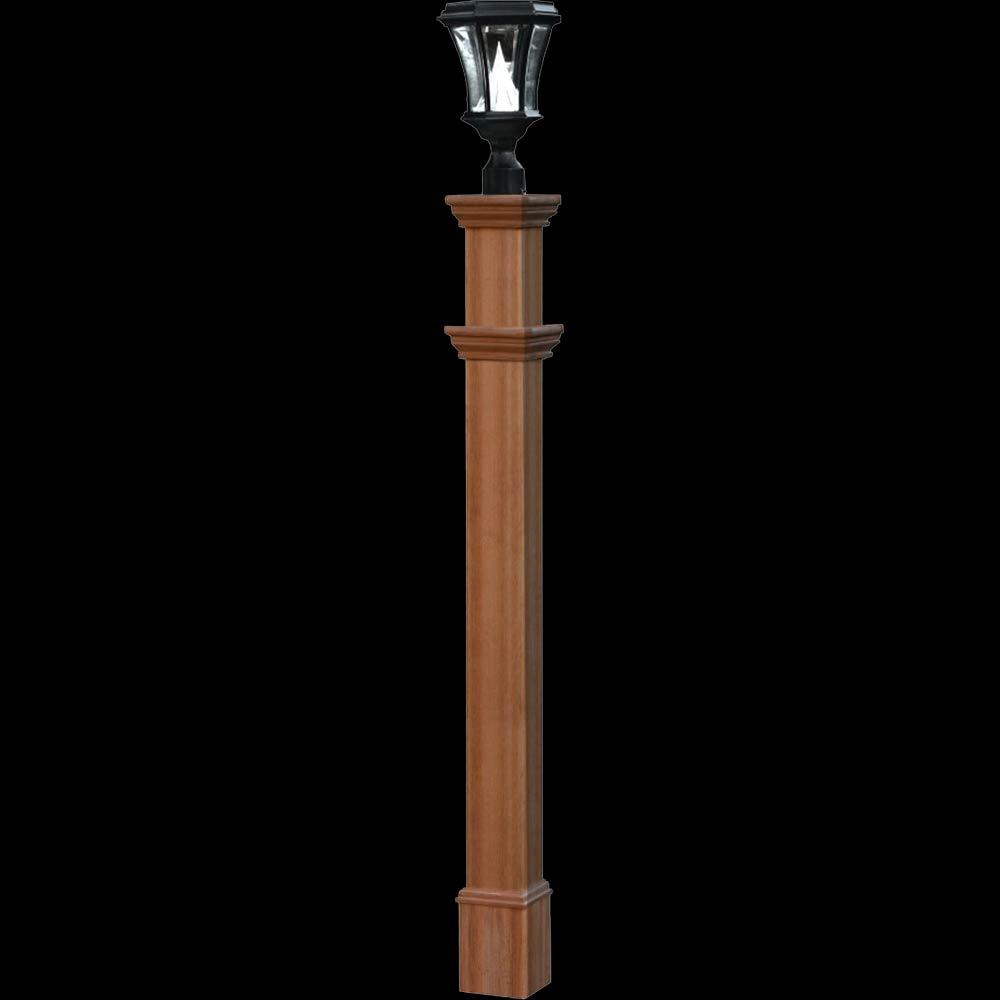 Charleston Lamp Post Design Cedar Wood Color Vinyl Wood Lamp Post pertaining to size 1000 X 1000