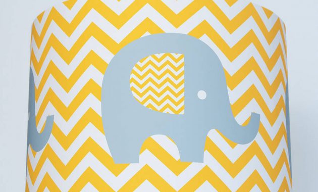 Chevron Elephant Nursery Paper Lampshade Koko Kids inside size 900 X 900